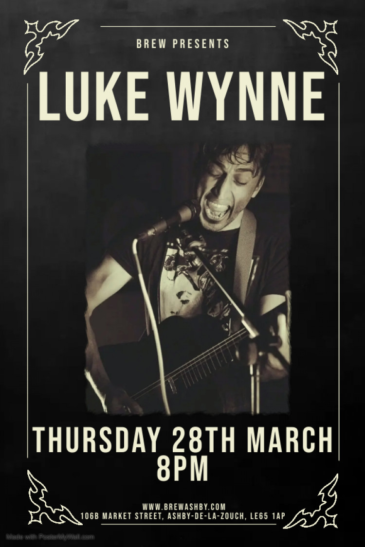 Live Acoustic Thursday with Luke Wynne at Brew, 106B Market Street, Ashby-de-la-Zouch