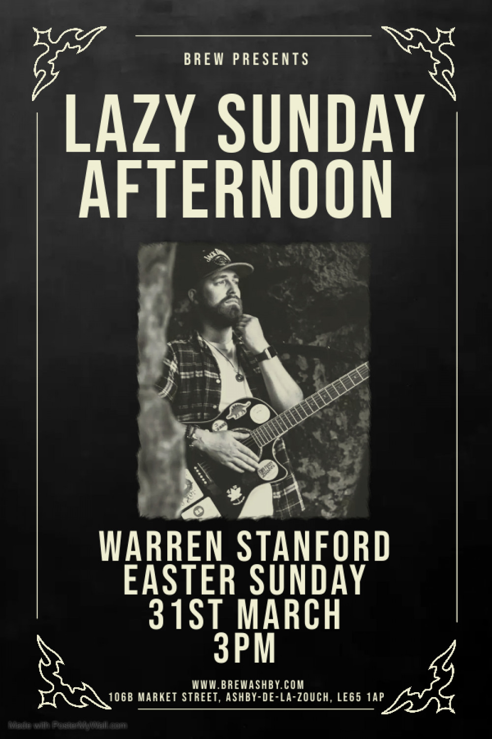 Lazy Sunday Afternoon Acoustic with Warren Stanford and Friends at Brew, 106B Market Street, Ashby-de-la-Zouch