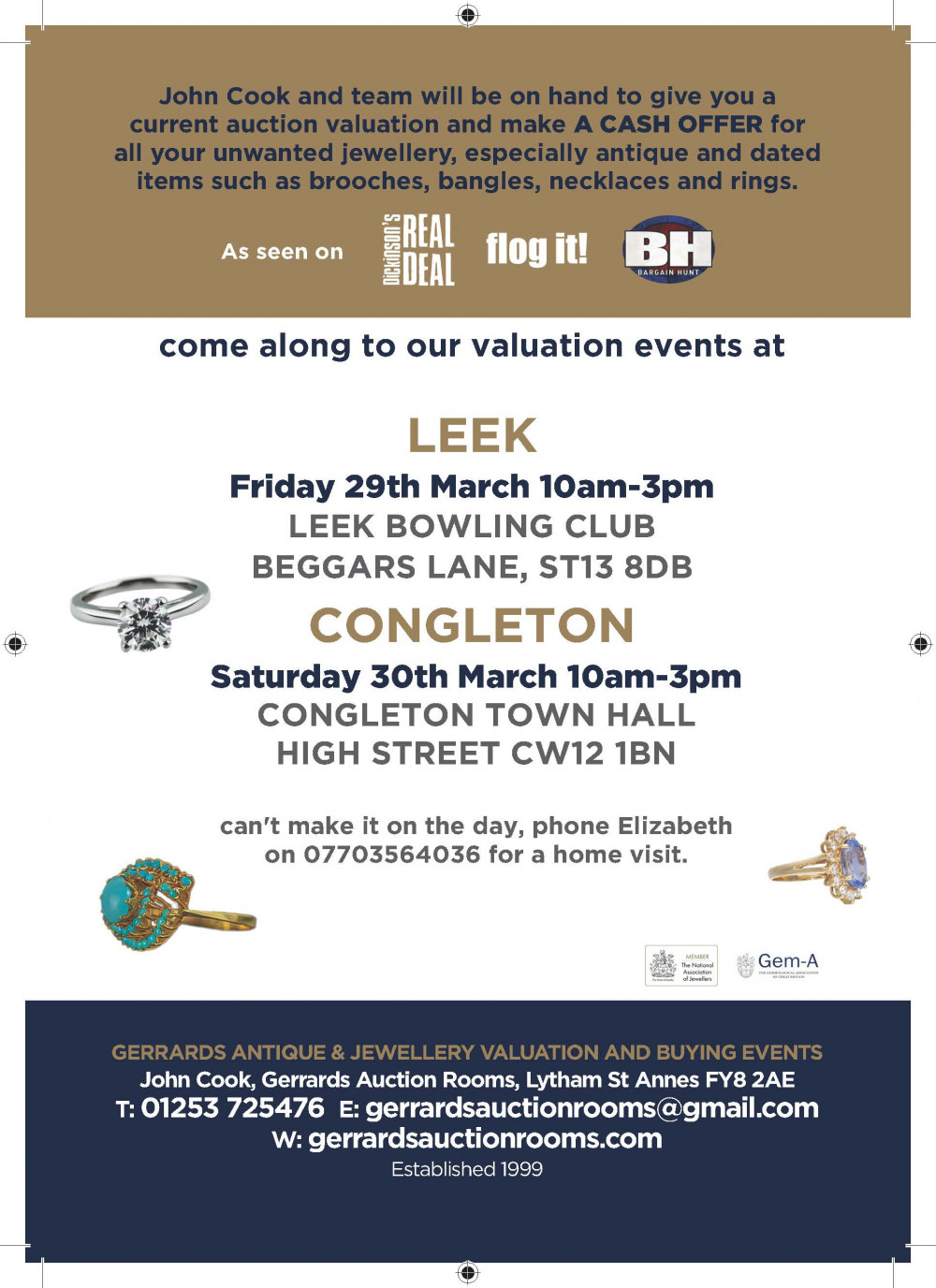 Image: Gerrards Antique and Jewellery Valuation and Buying Events. 