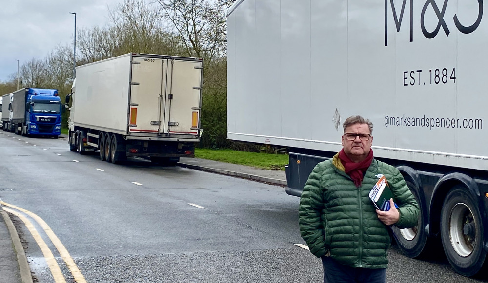 Ashby town councillor Murrae Blair-Park is calling for a designated site to be used as a lorry park in North West Leicestershire. Photos: Ashby Nub News