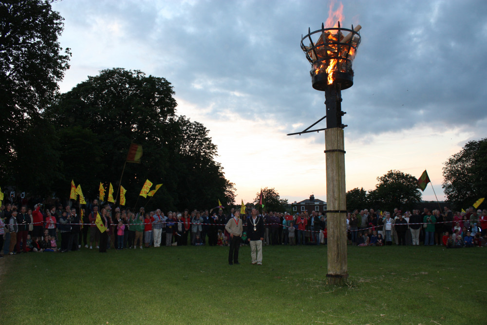 Dorchester’s beacon at a previour event in Salisbury Field