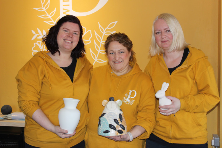 Nicole, Claire and Letty welcome you to Periwinkle and Clay. (Image - Macclesfield Nub News)