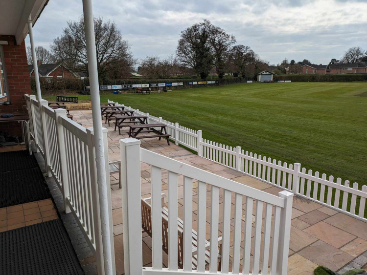 Alsager Cricket Club now has a smart new patio area for spectators. (Photo: Nub News) 