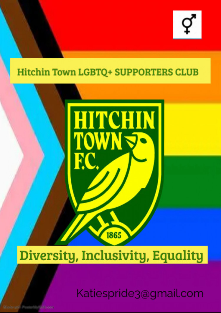 Hitchin Town's LGBTQ+ supporters club is called Top Field Rainbows is launched 