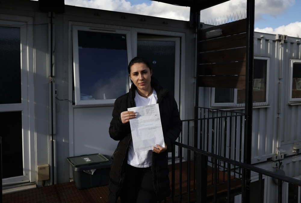 Mum of two, Paula Aleksandros, has been handed an eviction notice for the 12 April (credit: Facundo Arrizabalaga/MyLondon). 