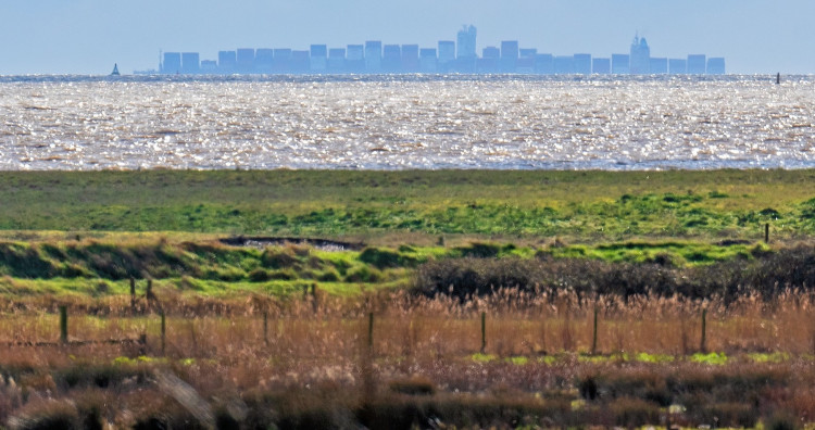 Silhouette of new town off Felixstowe as seen from shore (Picture: Clever Snapper)