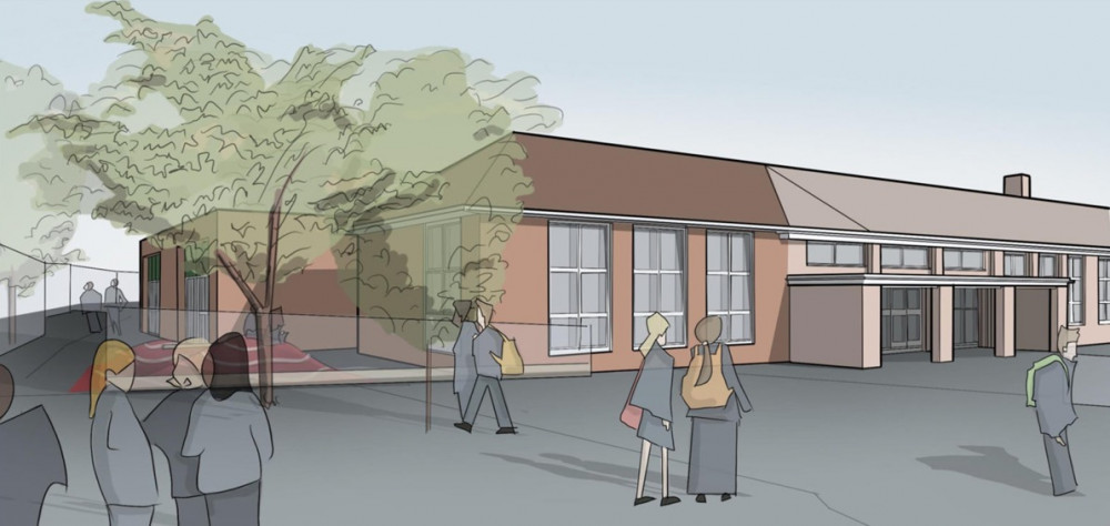 Plans have been revealed for extensions at St John's School (image via planning application)