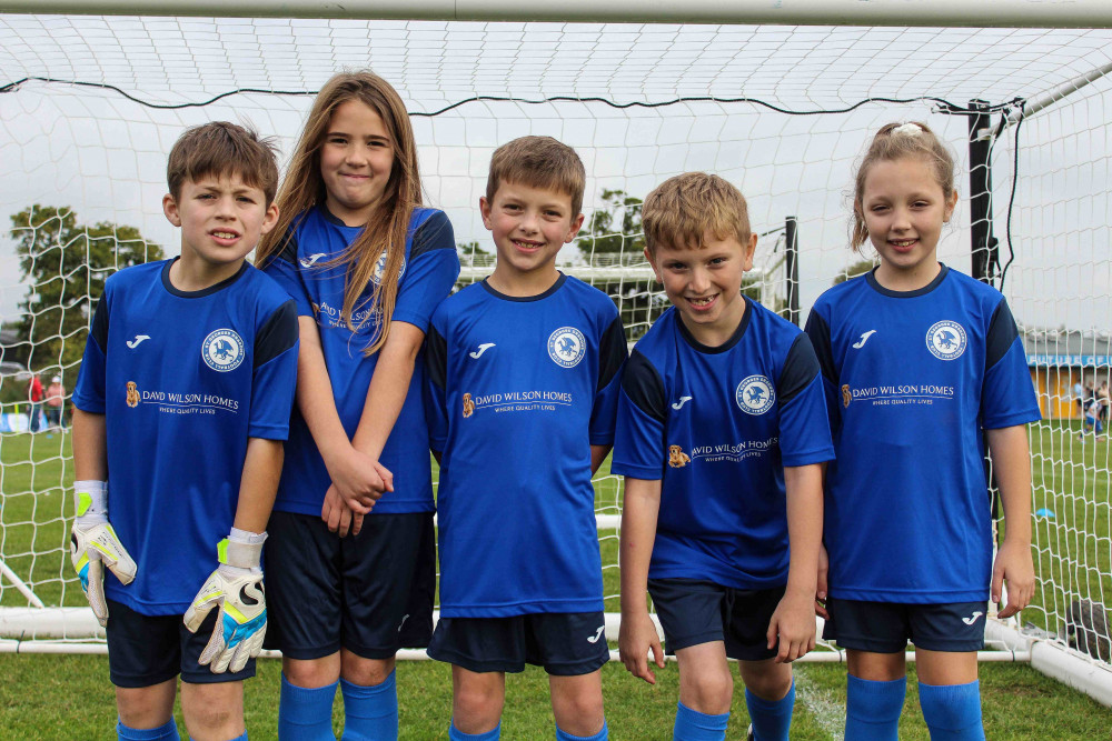 The Melksham players in their kit, image Barratt David Wilson Homes South West