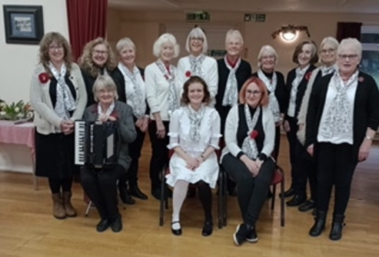 Jane Gould, front right, with the Da Capo Choir (Picture: Submitted)