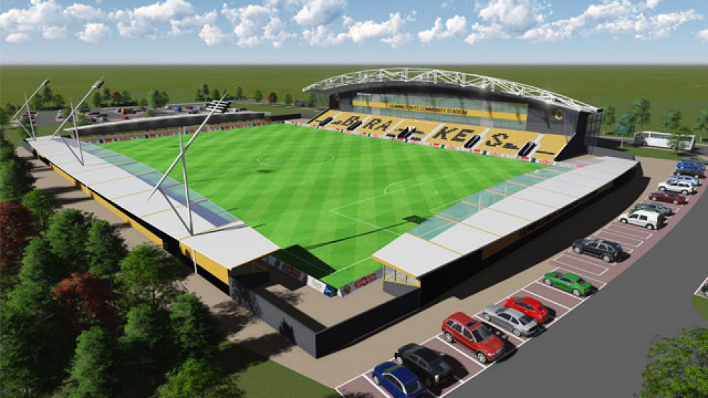 Plans are developing to build a new 4,000 seater ground for the Brakes (images via Leamington FC / WDC)