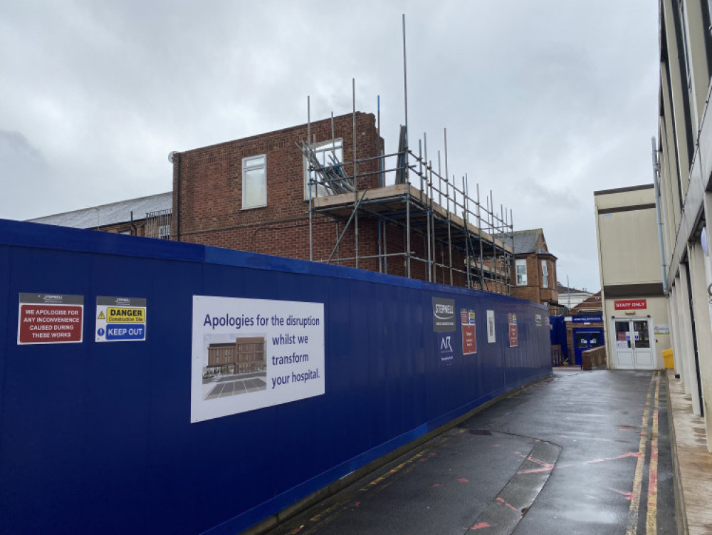 Demolition works are underway at Warwick Hospital (image by James Smith)