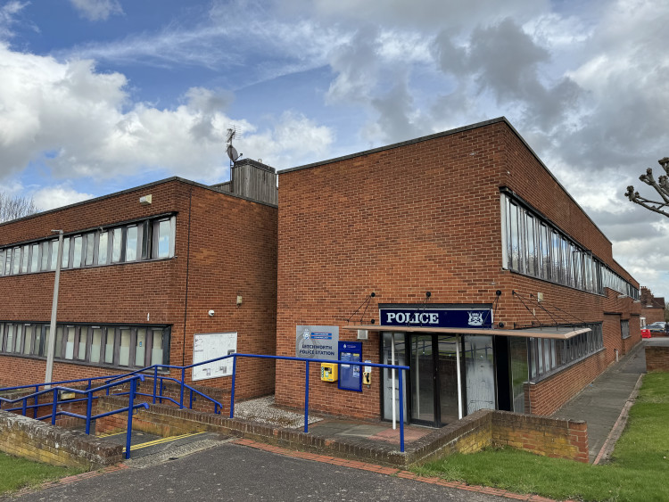 This e-scooter was seized in Letchworth after being ridden on Norton Common. PICTURE: Letchworth Police Station. CREDIT: Letchworth Nub News 