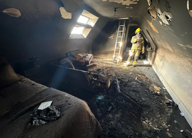 A home gutted by a vape charge started fire.
