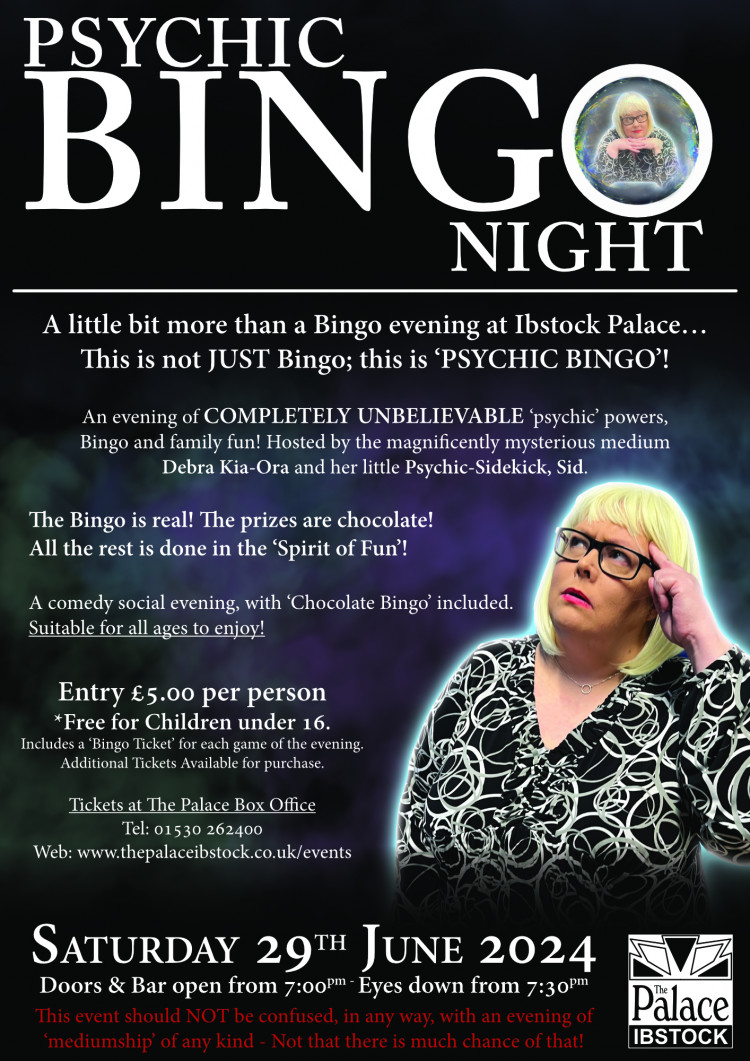 Psychic Bingo at The Palace Community Centre, Ibstock, near Coalville