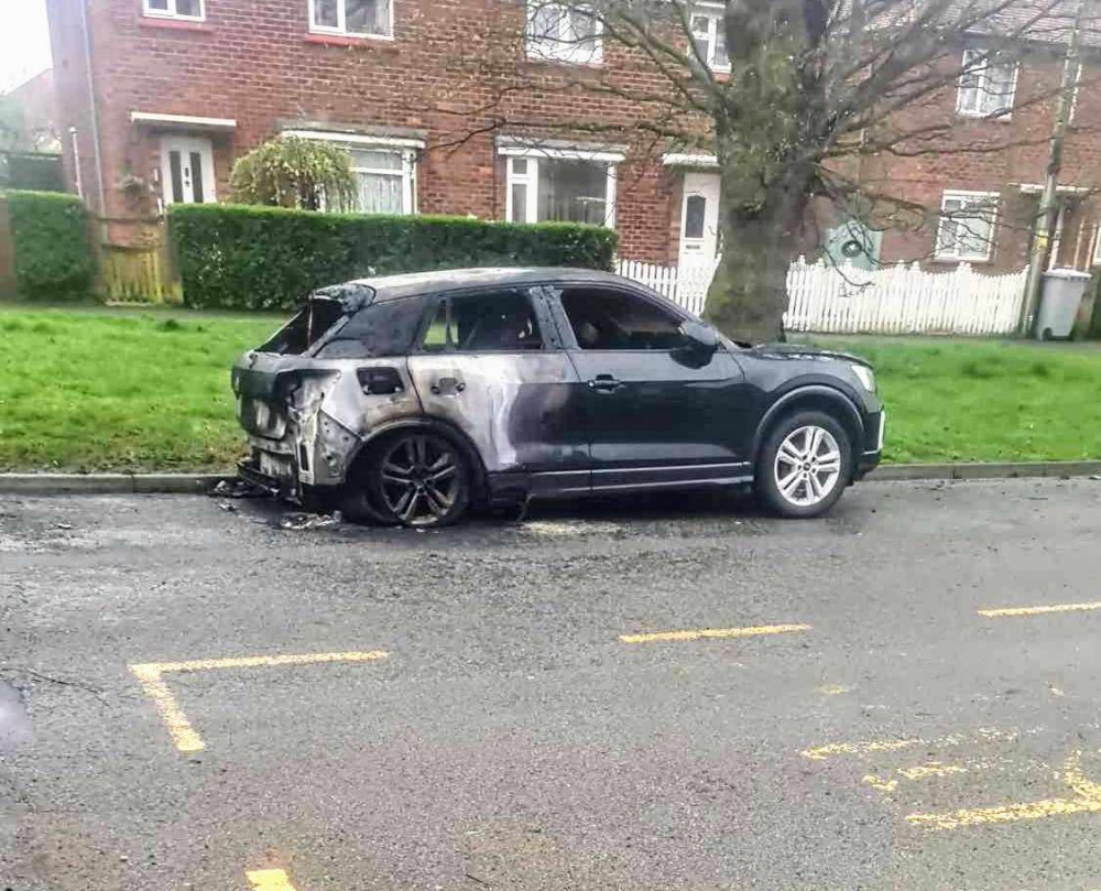 On Monday 8 April, Cheshire Fire and Rescue Service were called to reports of an Audi Q2 blaze on Halton Drive (Nub News).