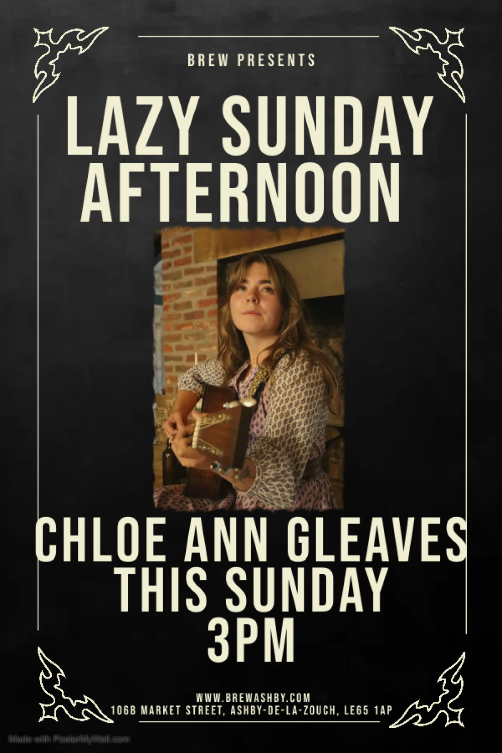 Lazy Sunday Afternoon Acoustic Session with Chloe Ann Gleaves at Brew, 106B Market Street, Ashby-de-la-Zouch