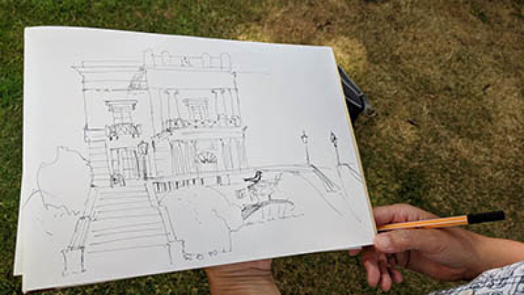 Sketching Day in the Palace Grounds