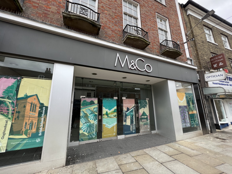 Plans are being mooted to demolish the former M&Co site in Hitchin High Street and build 46 apartments. PICTURE: The site of the former M&Co store. CREDIT: Hitchin Nub News 