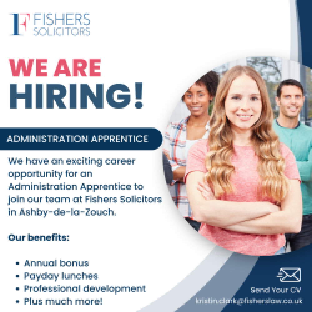 Fishers Solicitors in Ashby is hiring for an Administration Apprentice. Photo:  Fishers