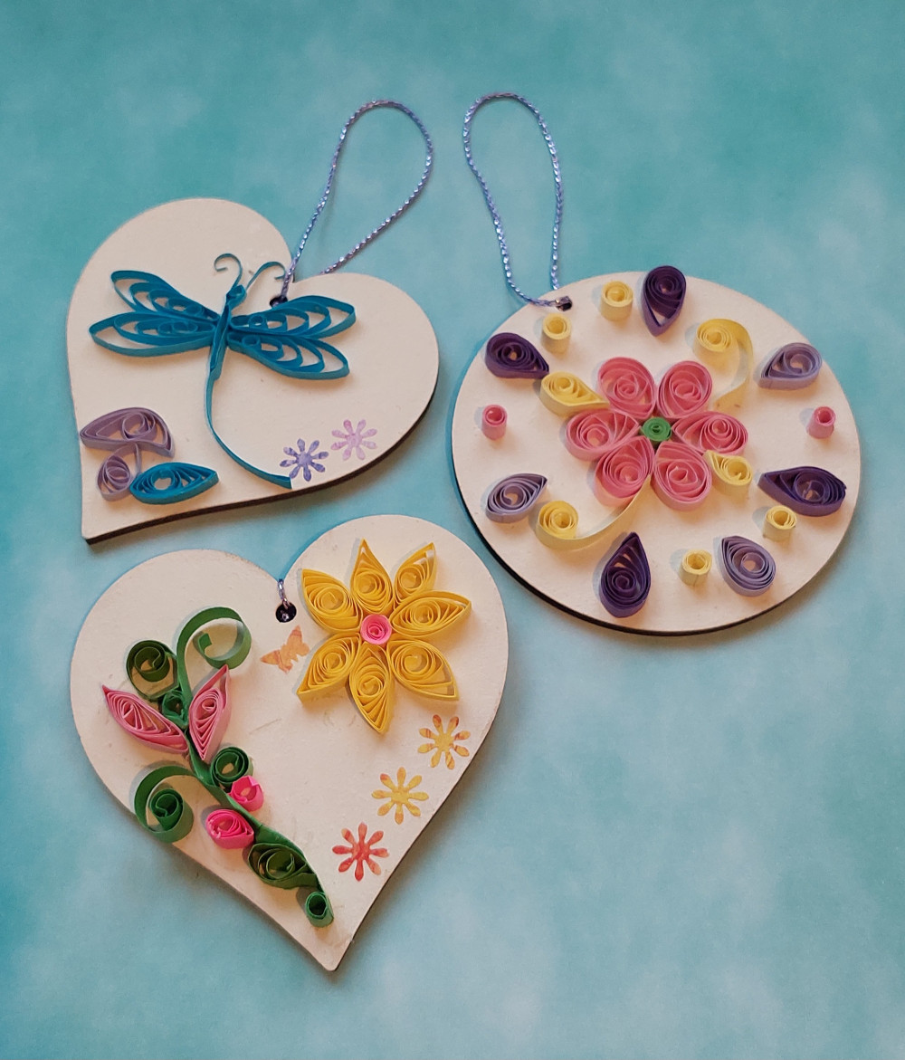 Quilled Wooden Tags