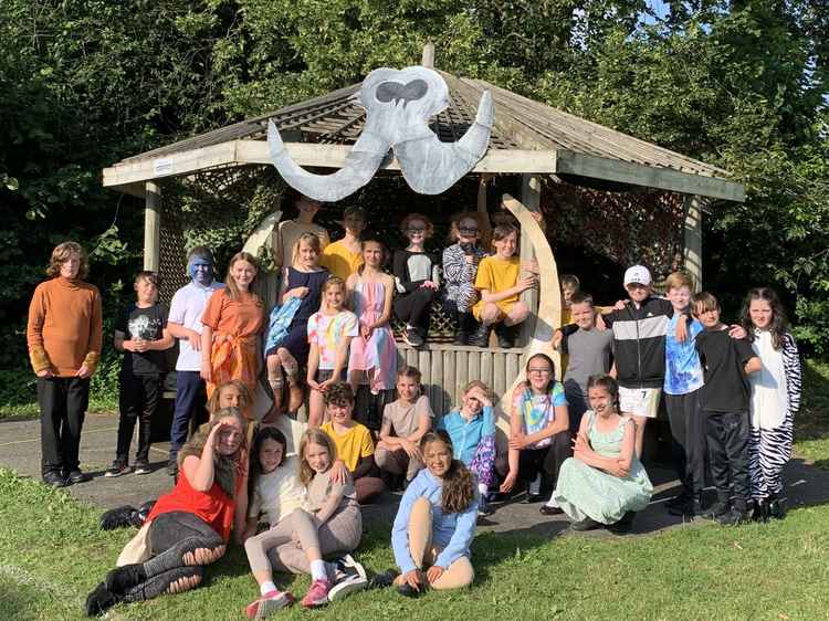 The amazing cast of The Lion King. Image: Frodsham C of E Primary School