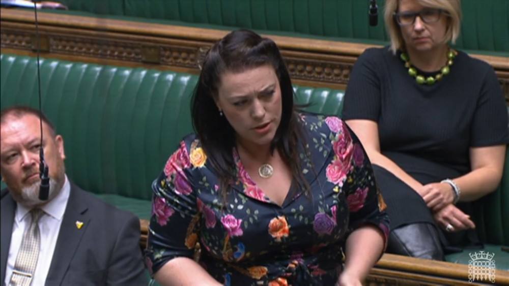 Alicia Kearns MP speaking in Parliament. Image credit: Parliament TV screenshot. 