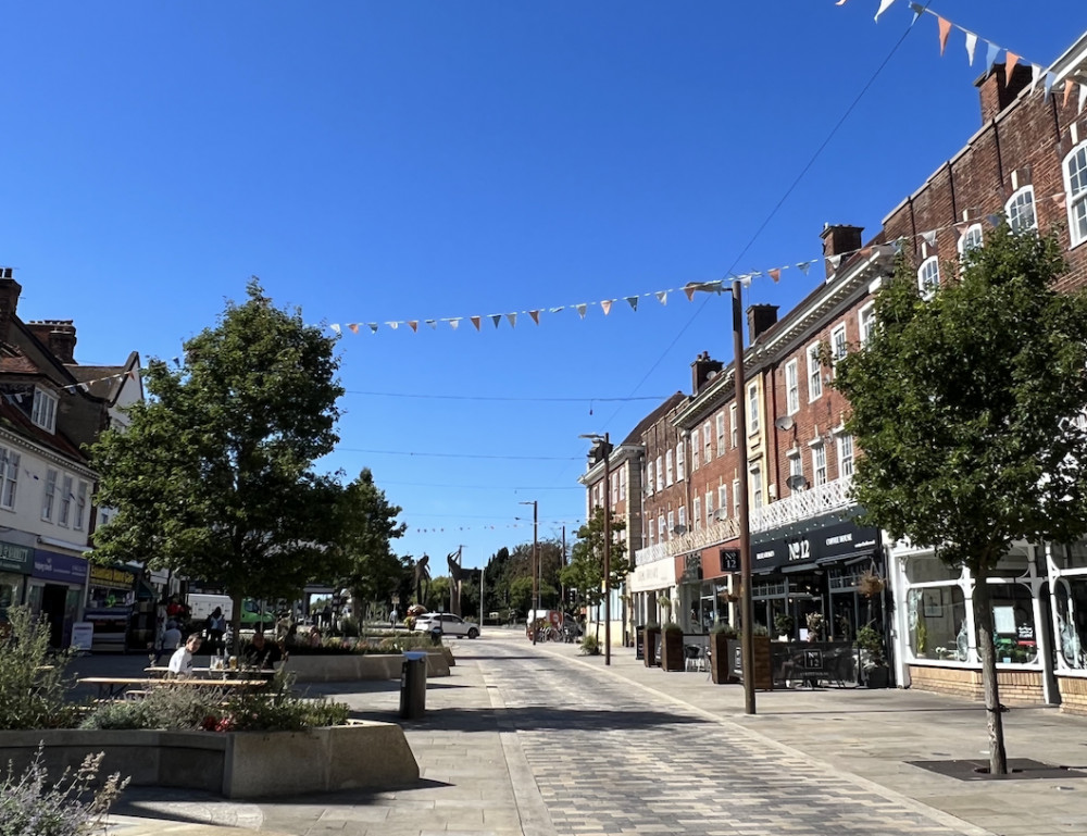 Five jobs available in and around Letchworth - along with 100's more. PICTURE: Letchworth town centre. CREDIT: Letchworth Nub News 