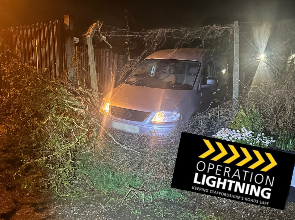 A man tried to drive a VW Caddy out of a compound in Fenton in the early hours of this morning (Staffordshire Police).