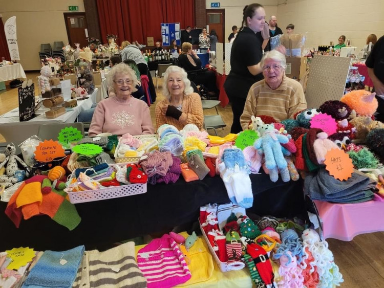 Group members knitted items to sell towards the fundraising. 