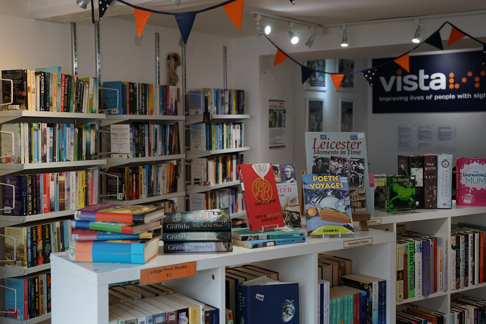 Book, books, books at Vista, Oakham High Street. Image credit: Vista.