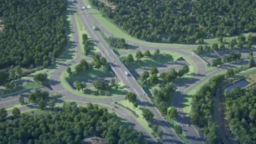 An artist's impression of the new look for the M25 junction (image via National Highways)