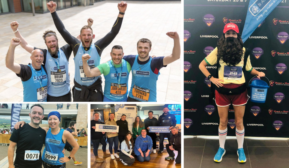 A band of Stockport runners will be taking on the London Marathon in a string of remarkable fundraising efforts for St Ann's Hospice, based in Heald Green (Images - St Ann's Hospice)