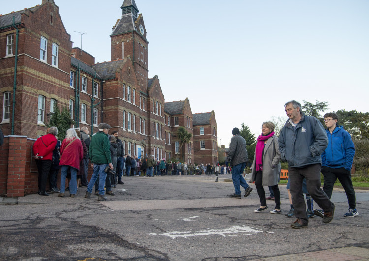 Photo taken at protest outside St Peter's Hospital in March. (Photo: Christopher Cook)