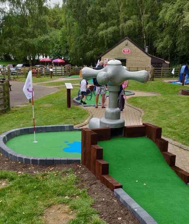 Tap hole at Rutland Water mini golf.