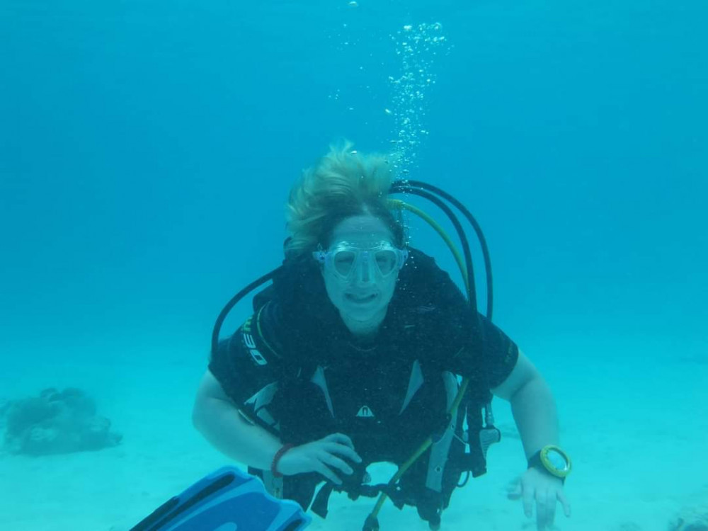 Take the plunge - don’t put on a mask and be the same version of you with everyone, says avid scuba diver and counsellor, Hannah Bolton. (Photo: Hannah Bolton)