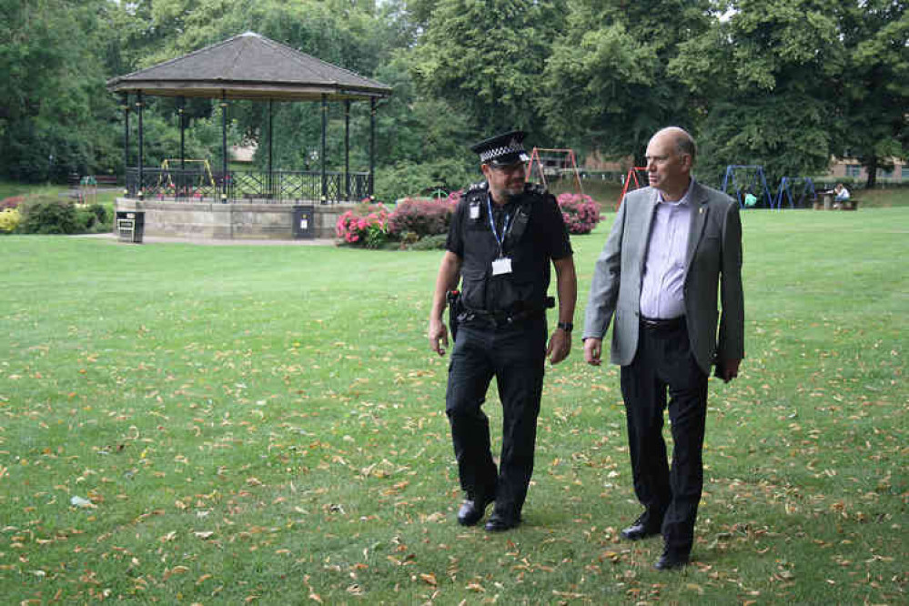 Councillor Alan Walters with Sergeant Darren Richardson (Rutland local policing team)