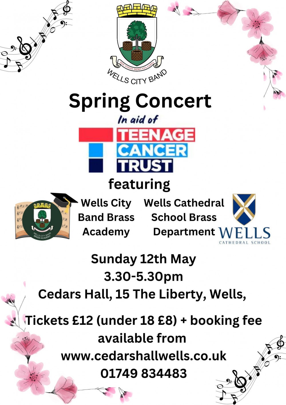 Wells City Band Spring Concert in aid of Teenage Cancer Trust