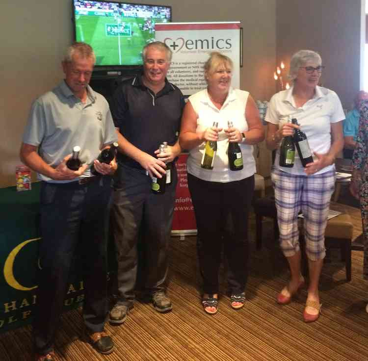 Greetham Valley Golf Club Am-Am winners: Chris Ellis, Susie Ellis, Malcolm Boyd and Dee Ginnity