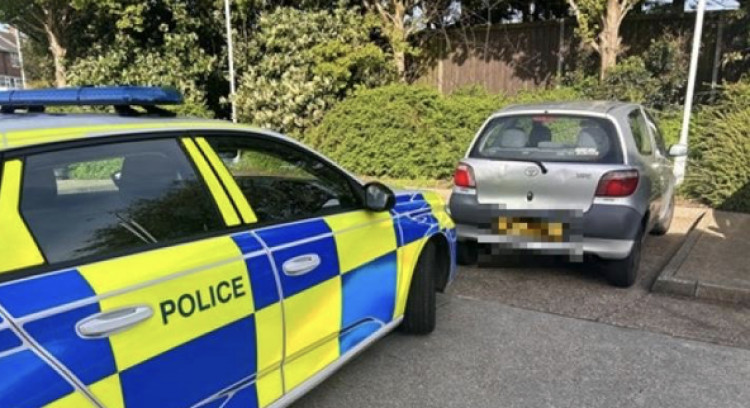 The vehicle in question seized by officers in Hitchin at the weekend. CREDIT: Herts Police 