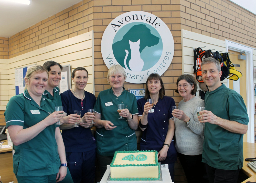 Staff who worked at the original Avonvale Cape Road clinic celebrate the practice’s 40th birthday (image supplied)