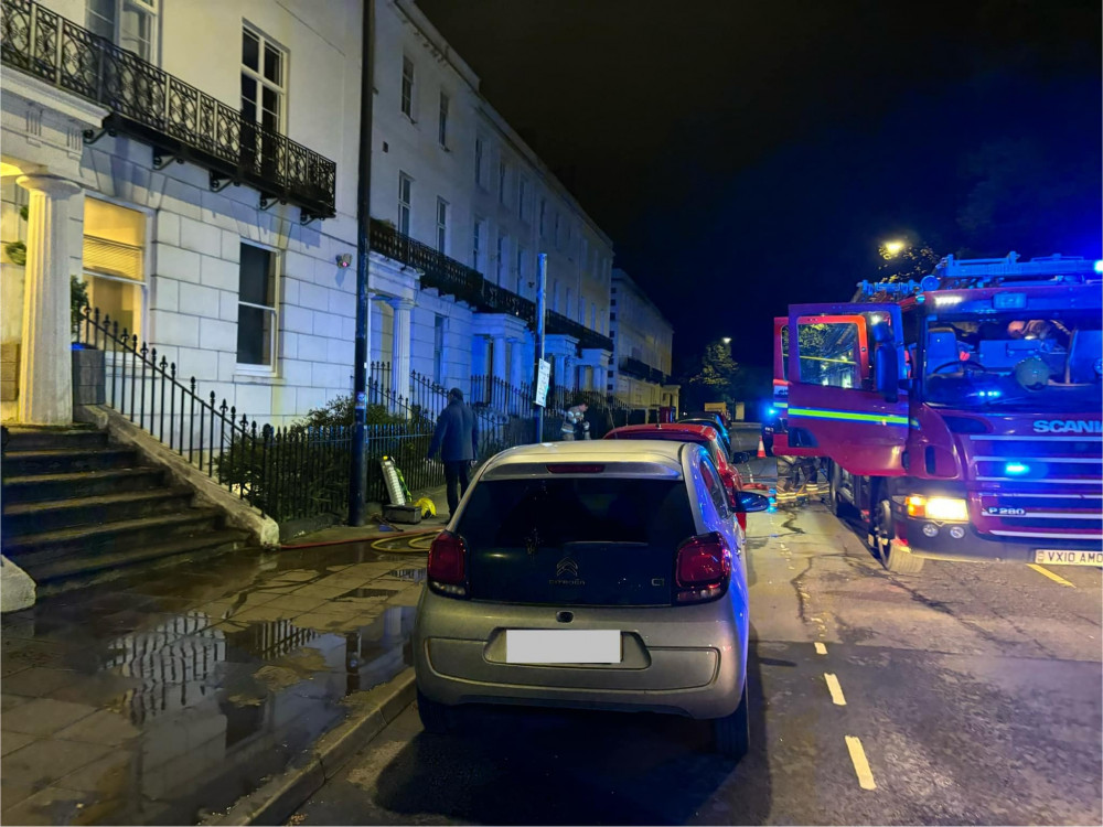 Residents at the Clarendon Square apartment building had to evacuate (image via Kenilworth Fire Station)