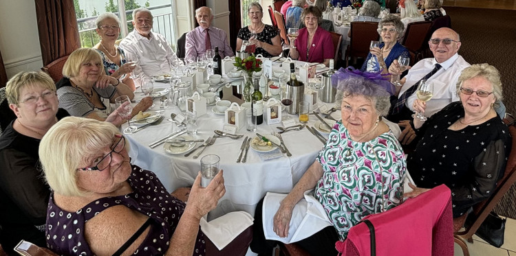 Chairlady Yvonne Lauder (front right) with guests.