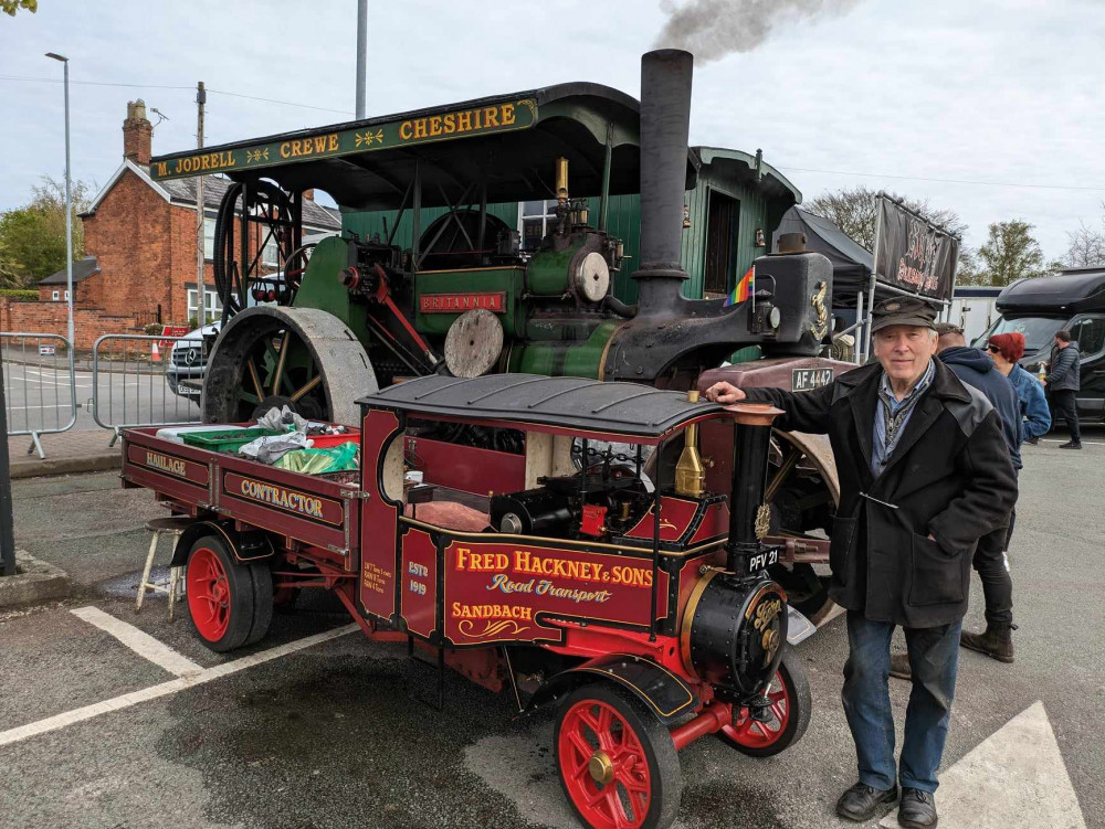 Avid model engineer, Philip Owston, is at Sandbach Transport Festival. (Photo: Nub News)