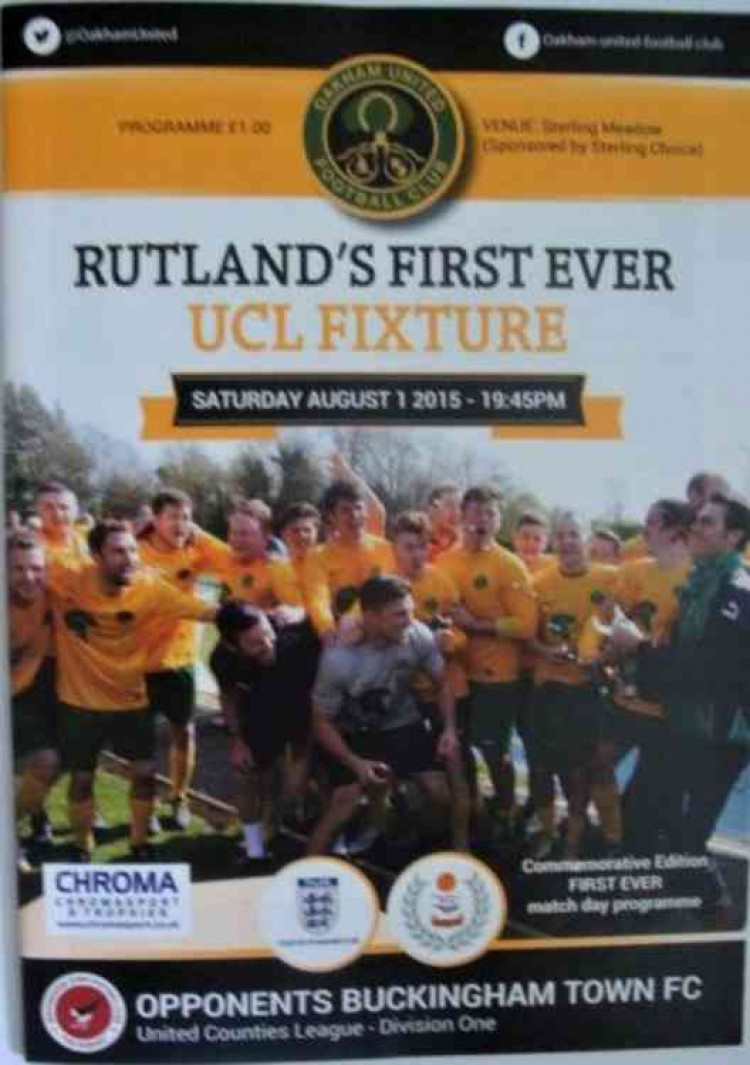 The first ever programme produced by Oakham United