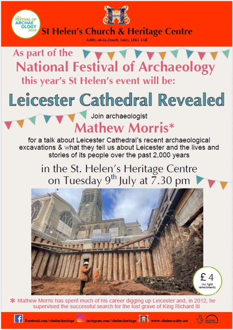 Leicester Cathedral Revealed at St Helen's Community Heritage Centre, Ashby de la Zouch
