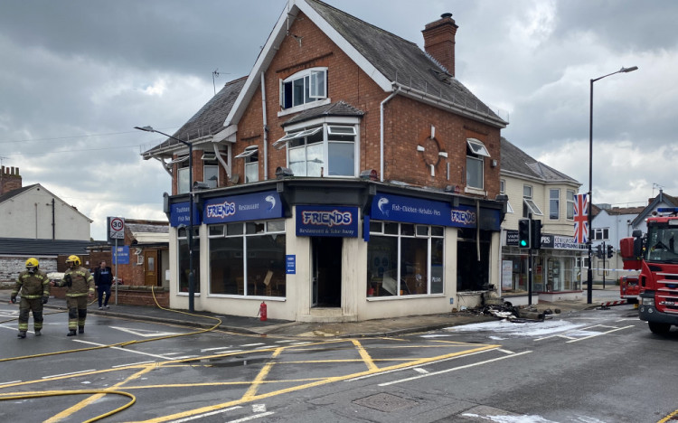 The fire destroyed much of the downstairs of the shop (image by James Smith)