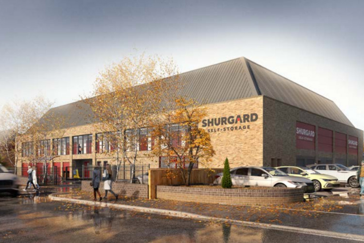 An artist's impression of what the proposed Shurgard Self-storage facility look like in Hampton (credit: Planning application).