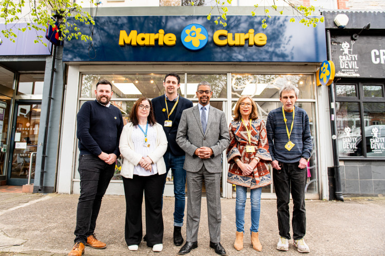 Vaughan Gething MS spent an hour getting to know staff and volunteers and hearing the latest about the work Marie Curie does during his visit to the charity's Penarth shop on Windsor Road