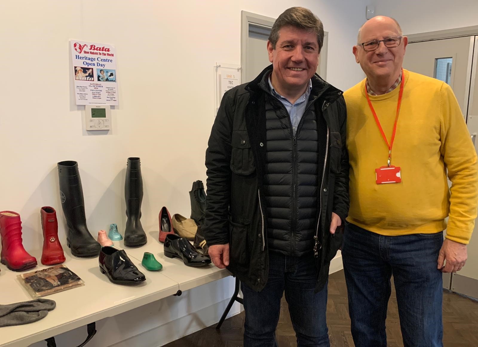 MP Stephen Metcalfe with Mike Tarbard of the heritage Centre.