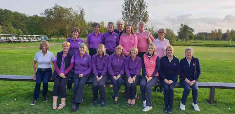 Greetham Valley GC and Belton Woods GC ladies teams prior to their match at Belton